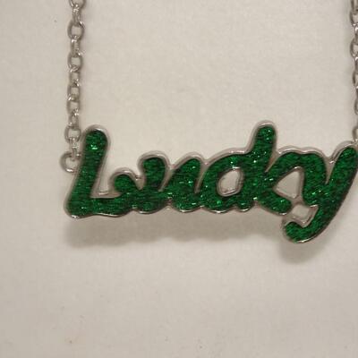 LUCKY Glitter Necklace