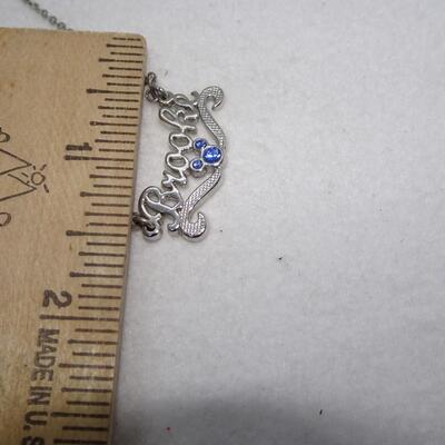 DISNEY "Brooke" Mickey Mouse Necklace, Silver Tone 