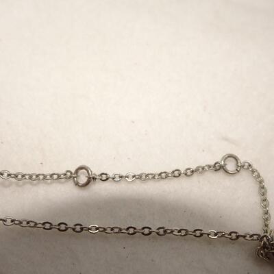 DISNEY "Brooke" Mickey Mouse Necklace, Silver Tone 