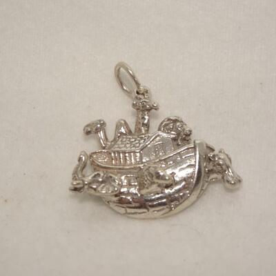 Sterling Silver Noah's Ark Charm Â©S  925