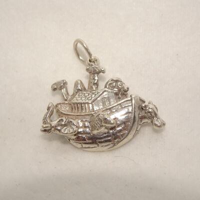 Sterling Silver Noah's Ark Charm Â©S  925