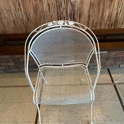 Woodard Wrought Iron White Patio Outdoor Chair 4 Chairs Available Shipping Available