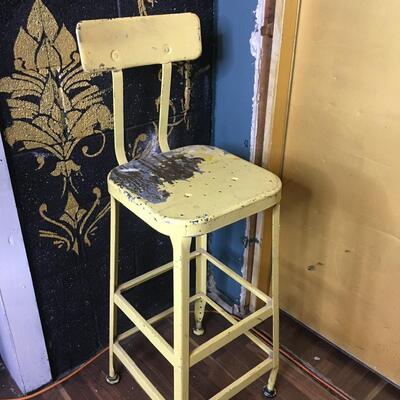 Vintage Metal stool. Large