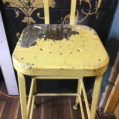 Vintage Metal stool. Large