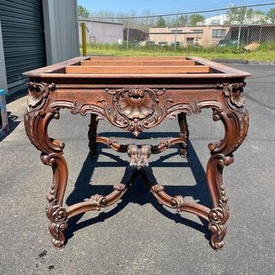 Antique Rosewood Marble Top Table France 52x33x29 Shipping Available