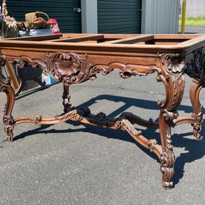 Antique Rosewood Marble Top Table France 52x33x29 Shipping Available