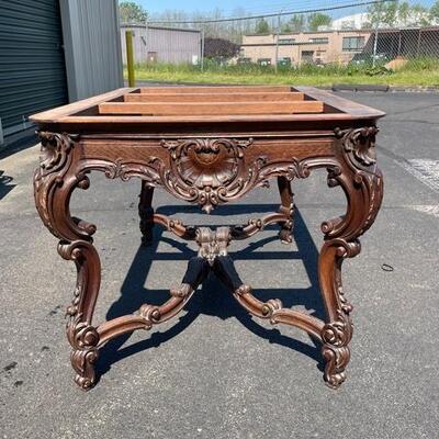 Antique Rosewood Marble Top Table France 52x33x29 Shipping Available