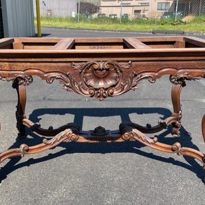 Antique Rosewood Marble Top Table France 52x33x29 Shipping Available