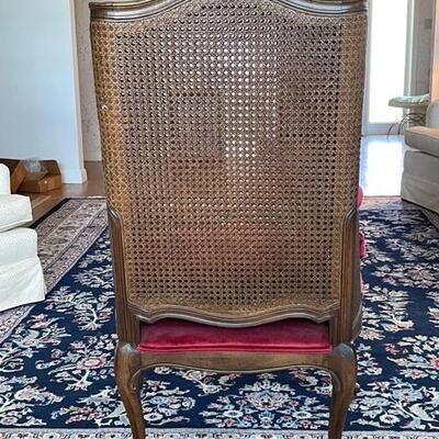 2 Antique Cane Chairs Wing Back Shipping Available