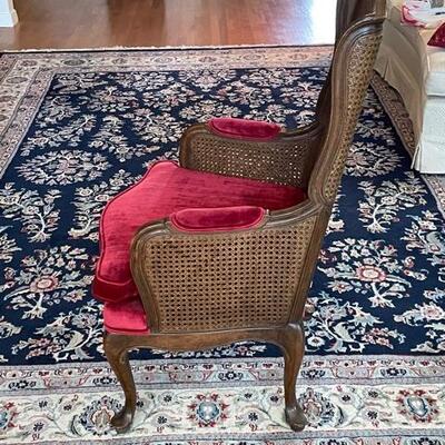 2 Antique Cane Chairs Wing Back Shipping Available