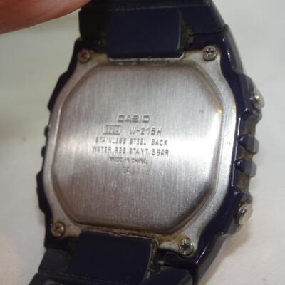 	 Casio W-215H-8AV 'Classic' Digital Black Rubber Watch