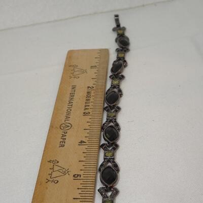 Black & Silver Tone Bow Necklace 