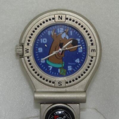 1999 Armitron Scooby-Doo Quartz, Pocket, Key Ring, Compass Watch 