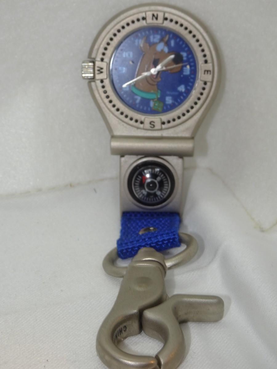 1999 Armitron Scooby Doo Quartz Pocket Key Ring Compass Watch