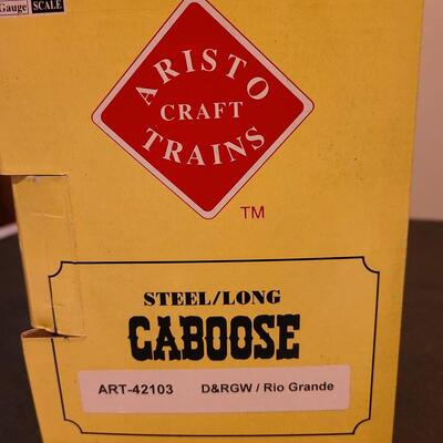 Lot 30: Aristo-Craft Steel/Long Caboose Art-42103 D&RGW/ Rio Grande #1 Gauge