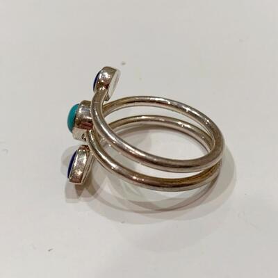 Whitney Kelly Sterling Silver and Turquoise Ring Size 7