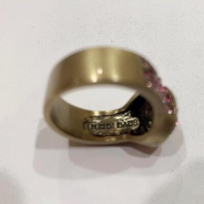 Heidi Daus Belgium Disk Paved Crystal Ring Size 6.5
