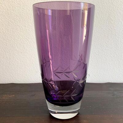 Krosno Purple Crystal Vase