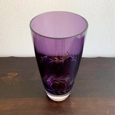 Krosno Purple Crystal Vase