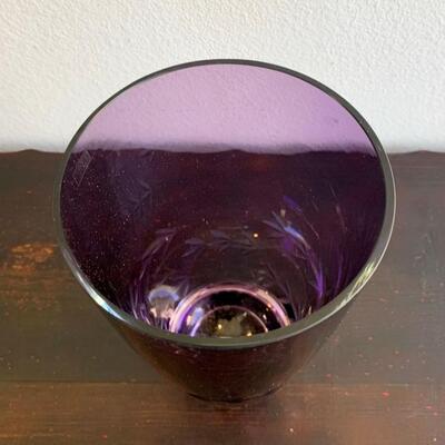 Krosno Purple Crystal Vase