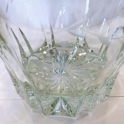 Vintage Etched Glass Ice Bucket