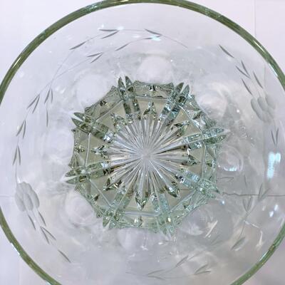 Vintage Etched Glass Ice Bucket