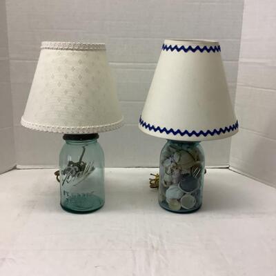 315. Pair of Antique Ball Mason Jar Lamps 