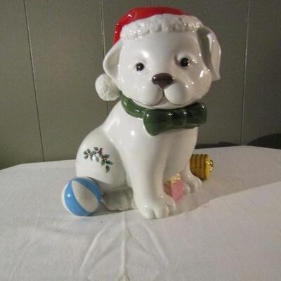 Puppy Dog Holiday Cookie Jar