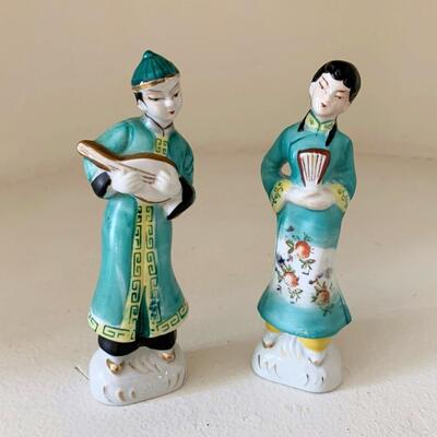 Vintage Asian Man & Woman Figurines