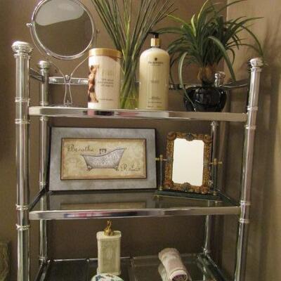 Bath Time Salts, Lotions, Vanity and Bathroom Decor Items (Shelf Not Included)