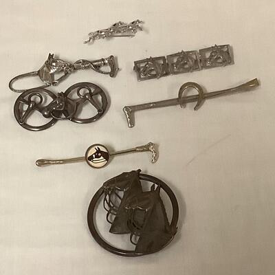 D668 Sterling Silver  Equestrian Pins