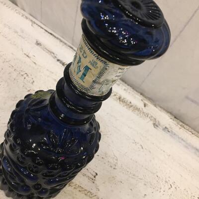 Beautiful Blue liquor Bottle 