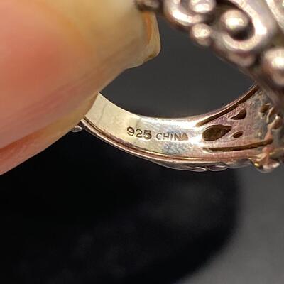 Barbara Bixby Sterling Silver 18k Polished Amethyst Cabochon Ring 