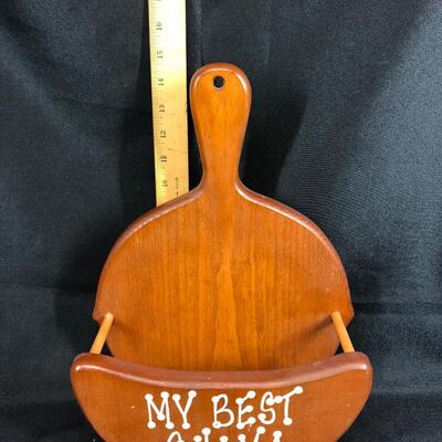 My Best china hanging wooden Paper plate holder