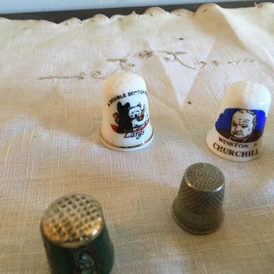 Collection of 45+ Porcelain and Metal Thimbles
