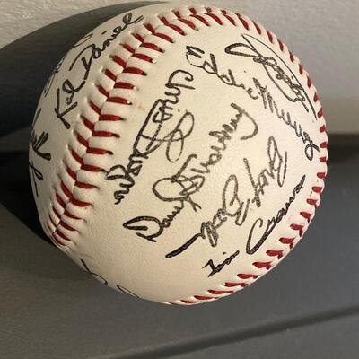 c. 1992 LA Dodgers Comemorative Signed Baseball with Tom LaSorda
