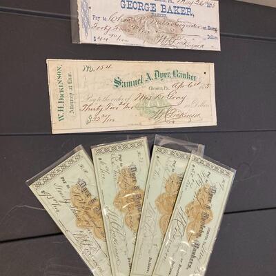 Collection of 19th Century Bank Notes Ephemera Lot