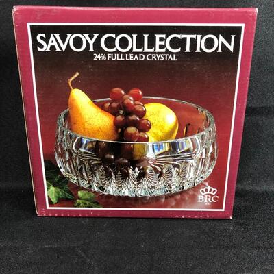 NIB Savoy Collection lead crystal bowl