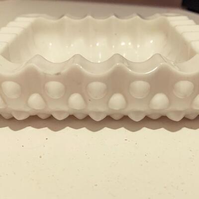 Vintage Milk Glass Ashtray