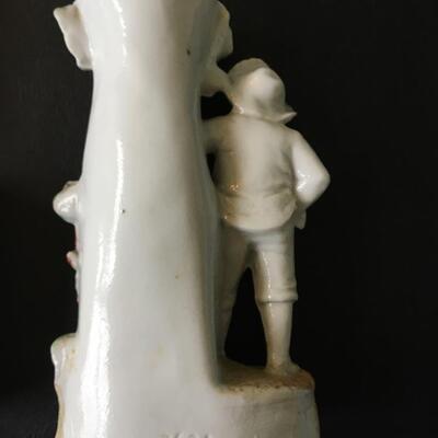 Pair of Antique Porcelain Figurines 6â€ & 8â€h