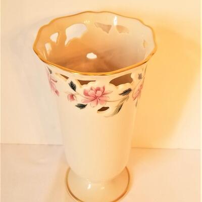 Lot #1  Lenox Vase - Pierced Design