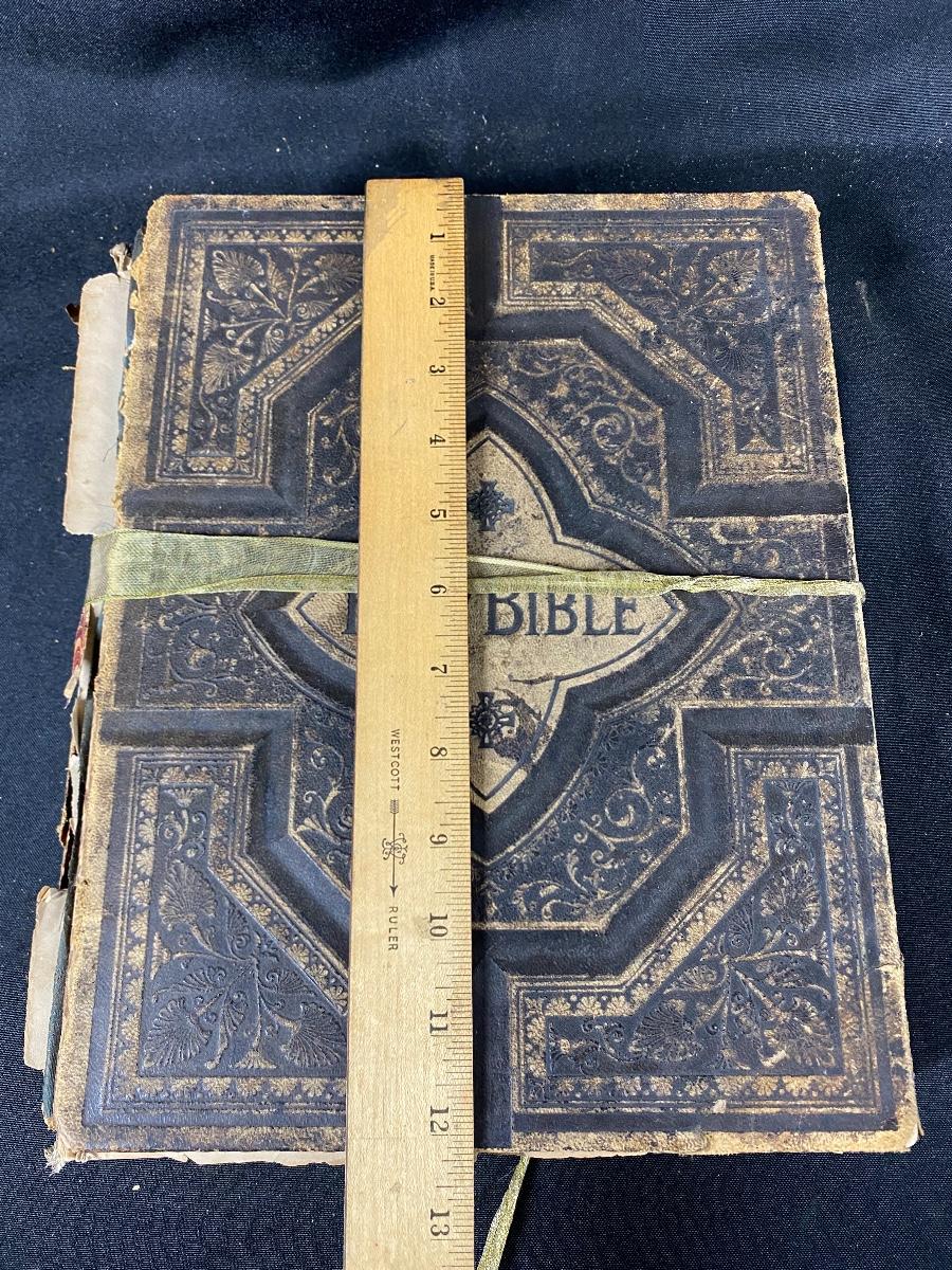 Antique 1800s Holy Bible Old New Testament from Hubbard Brothers Bible