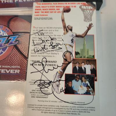 Is Utah Jazz lo. Thurl Bailey signed VHS