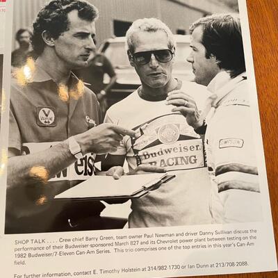 1982 Paul Newman - Budweiser press pack - Great photos 