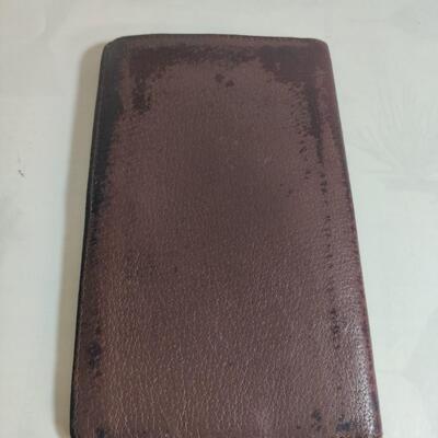Brown genuine leather wallet