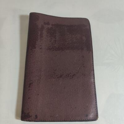 Brown genuine leather wallet
