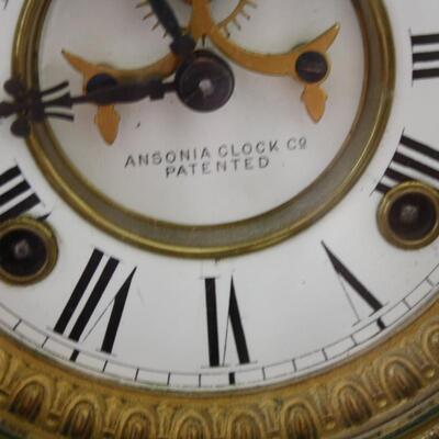 1880s ANSONIA HERMES MERCURY FIGURAL OPEN ESCAPEMENT MANTLE CLOCK - LOCAL PICKUP ALBANY OREGON