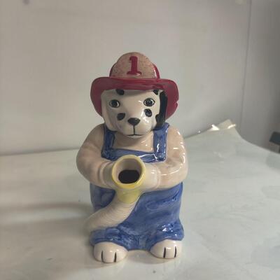 Porcelain firefighter dalmatian