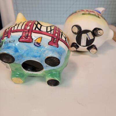 San Francisco and Wyoming piggy banks