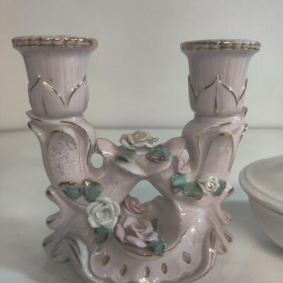 Candle holder and soap dish